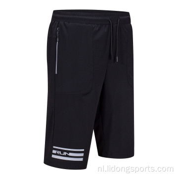Unisex blanco aangepast logo casual mannen sportschool shorts